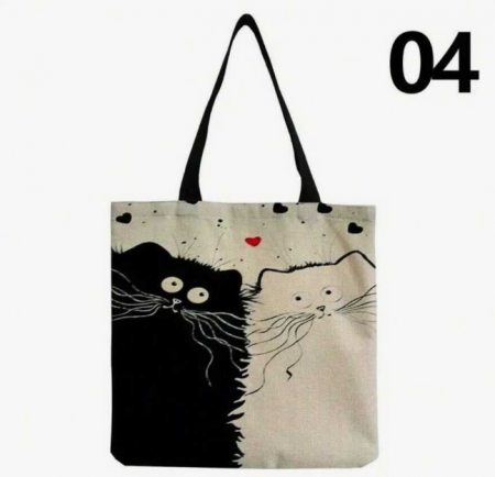 Pentru casa - Tote bag cu model pisică 04