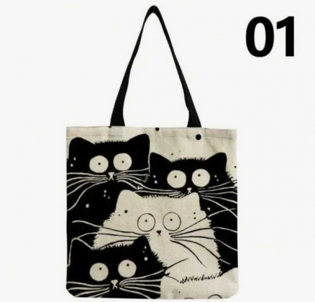 Pentru casa - Tote bag cu model pisică 031
