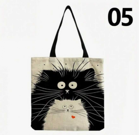 Pentru casa - Tote bag cu model pisică 05