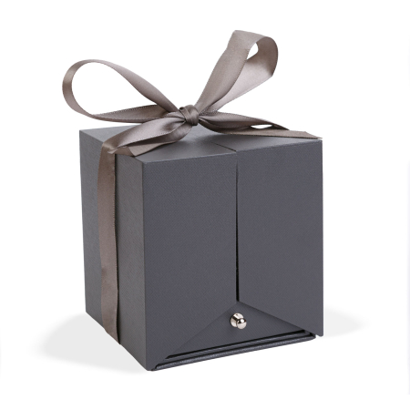 Trandafir etern in cutie cadou cu colier 10cm, trandafir artificial rosu cu pandantiv inima pentru c [3]