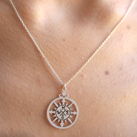 Trip - Colier personalizat busola din argint 925 [1]