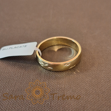 Bijuterii placate cu aur - Verigheta placata cu aur cu fine gravuri la exterior Matrimonio