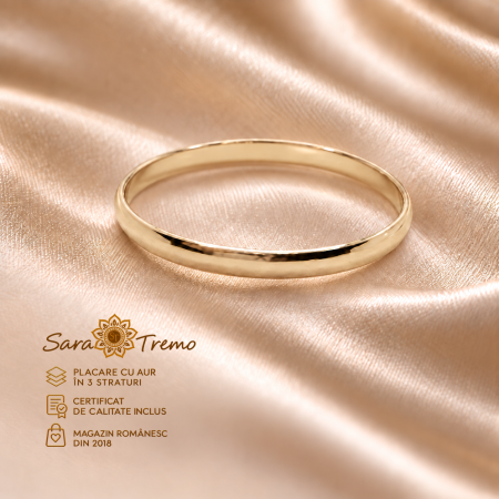 Bijuterii placate cu aur - Verighetă unisex Unio, placată cu aur 18K, 3 mm | SaraTremo