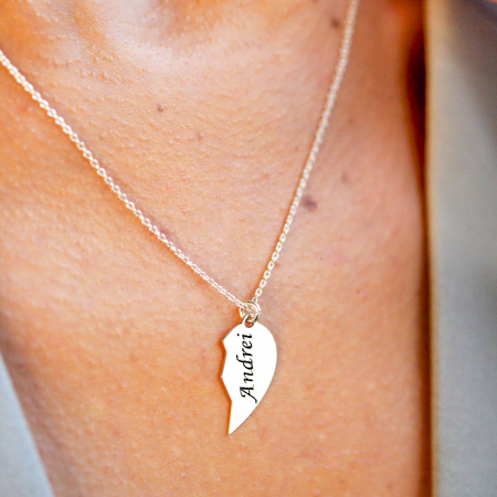 You and Me - Set coliere pentru cuplu, din argint 925 personalizate cu nume [2]