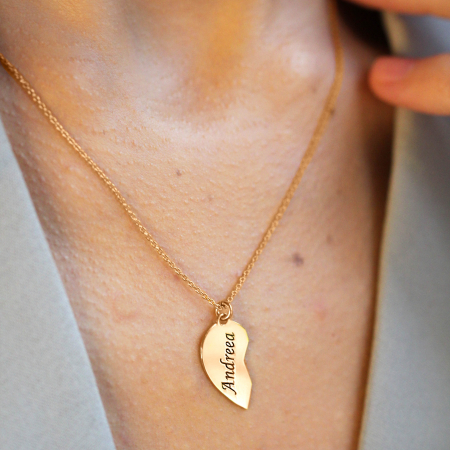 You and Me - Set coliere pentru cuplu, din argint 925 personalizate cu nume [3]