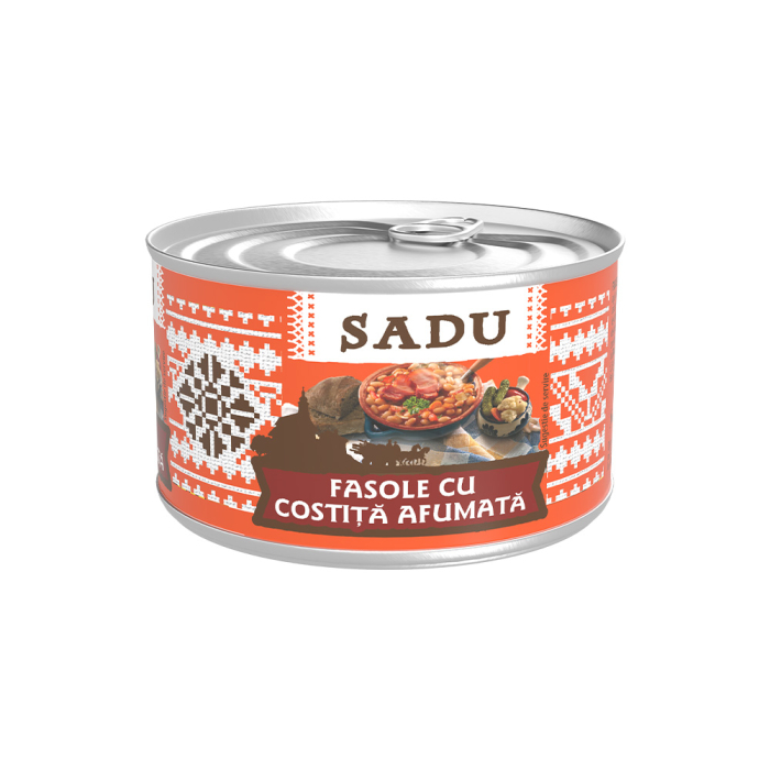 Sadu Fasole cu costita afumata 400g [1]