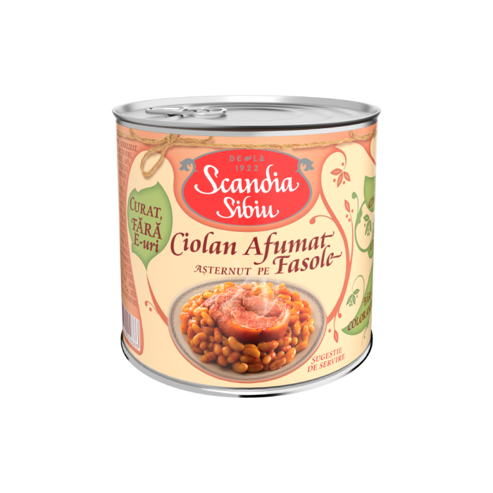 Scandia Sibiu Ciolan afumat asternut pe fasole 400g [1]