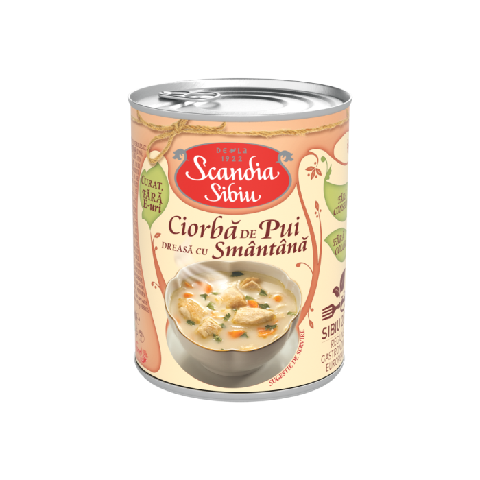 Scandia Sibiu Ciorbă de pui dreasa cu smantana 400g [1]