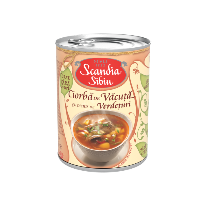 Scandia Sibiu Ciorba de vacuta cu dichis de verdeturi 400g [1]