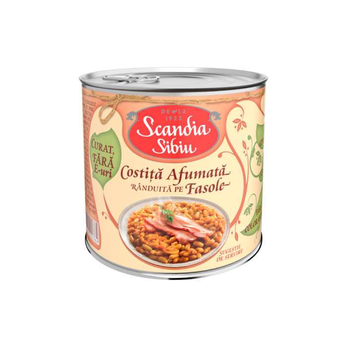 Scandia Sibiu Costiţă afumata randuita pe fasole 400g [1]