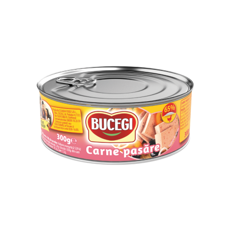 Conserve Carne - Bucegi Carne pasare 300g, 65% carne