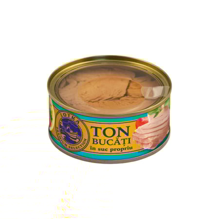 Conserve pește - LOTKA Ton bucati in suc propriu 160g