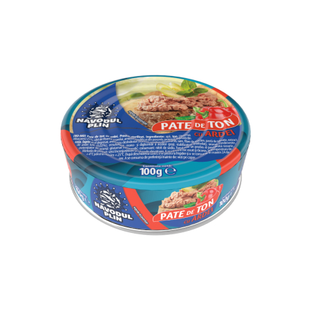 Conserve pește - NAVODUL PLIN Pate de ton cu ardei 100g