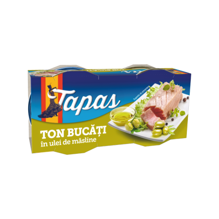 Conserve pește - PACK TAPAS 2xTon bucăți în ulei de măsline 80g