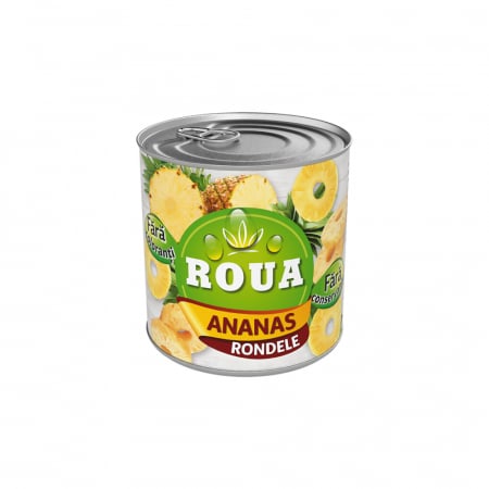 Conserve legume & fructe - ROUA Ananas rondele 565g EO
