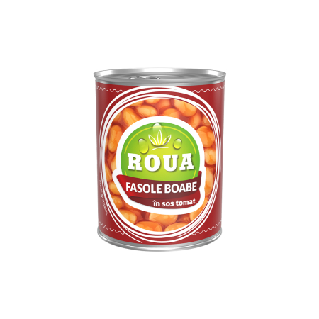 Conserve legume & fructe - ROUA Fasole boabe în sos tomat 400 g