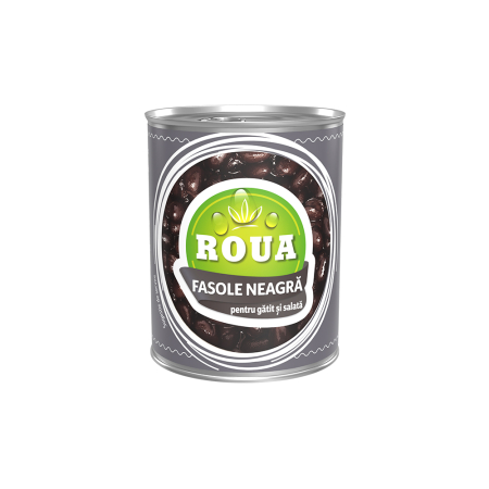 Conserve legume & fructe - ROUA Fasole neagră pentru gătit și salată 400 g