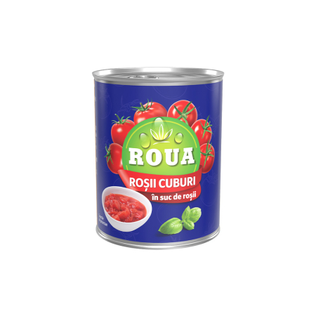 Conserve legume & fructe - ROUA Roșii cuburi în suc propriu 400 g