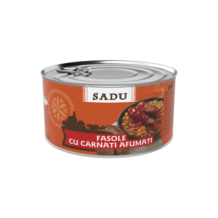 Conserve Mâncare Gătită - Sadu Fasole cu carnati afumati 400g