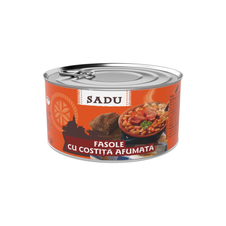 Conserve Mâncare Gătită - Sadu Fasole cu costita afumata 400g