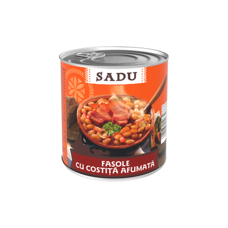 Conserve Mâncare Gătită - Sadu Fasole cu costita afumata 800g