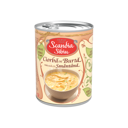 Conserve Mâncare Gătită - Scandia Sibiu Ciorbă de burtă dreasa cu smantana 400g