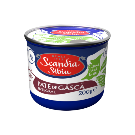Pate ficat - Scandia Sibiu Pate de gâscă integral 200g