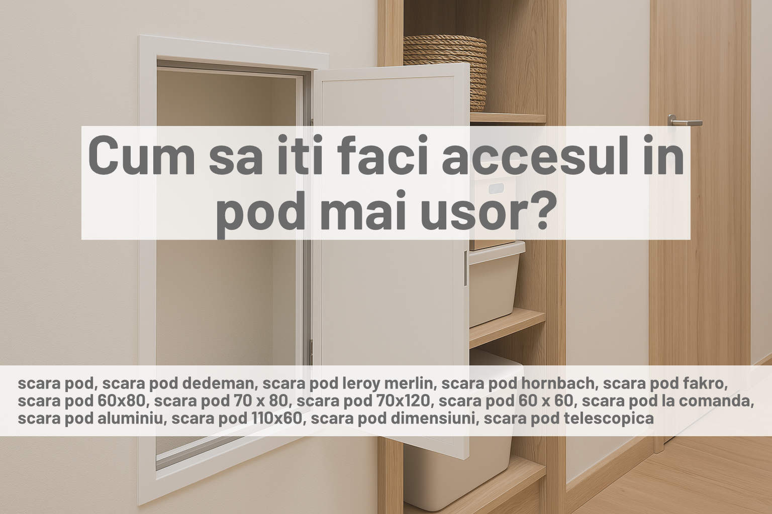 Cum sa iti faci accesul in pod mai usor? Ghid complet si solutii pentru tine