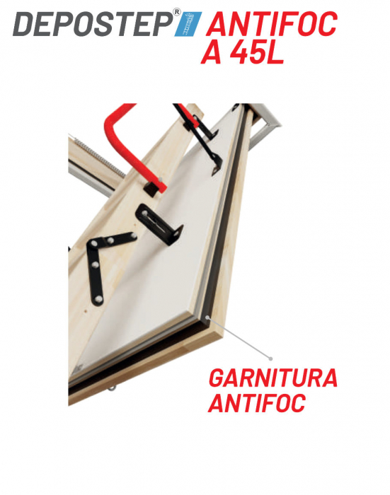 DEPOSTEP ANTIFOC A 45L H310 - scara pod din lemn, rezistenta la foc 45 de minute [3]