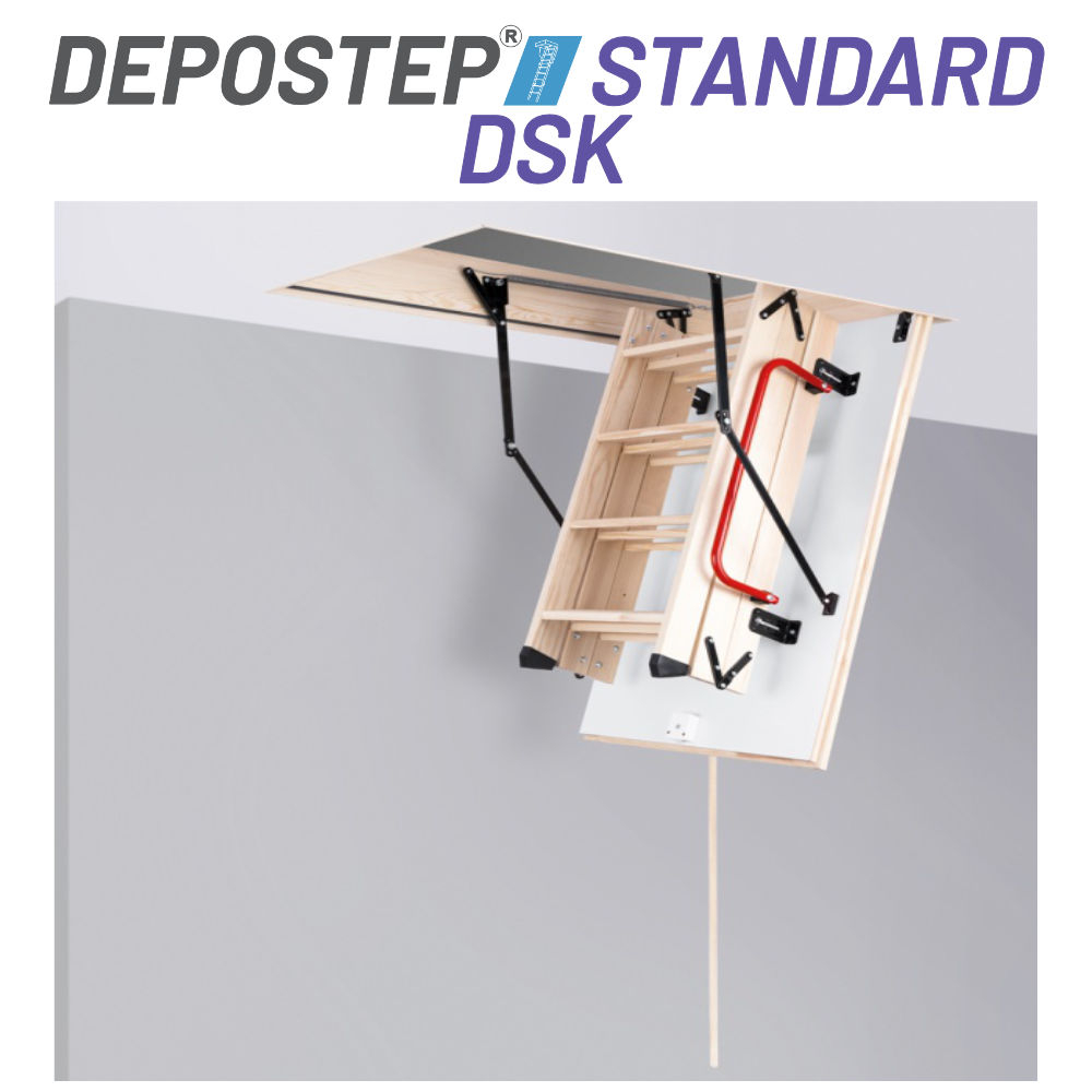 DEPOSTEP STANDARD DSK scara pod mansarda din lemn de pin [6]