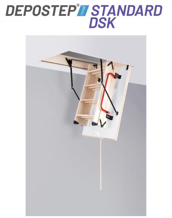 DEPOSTEP STANDARD DSK scara pod mansarda din lemn de pin [5]