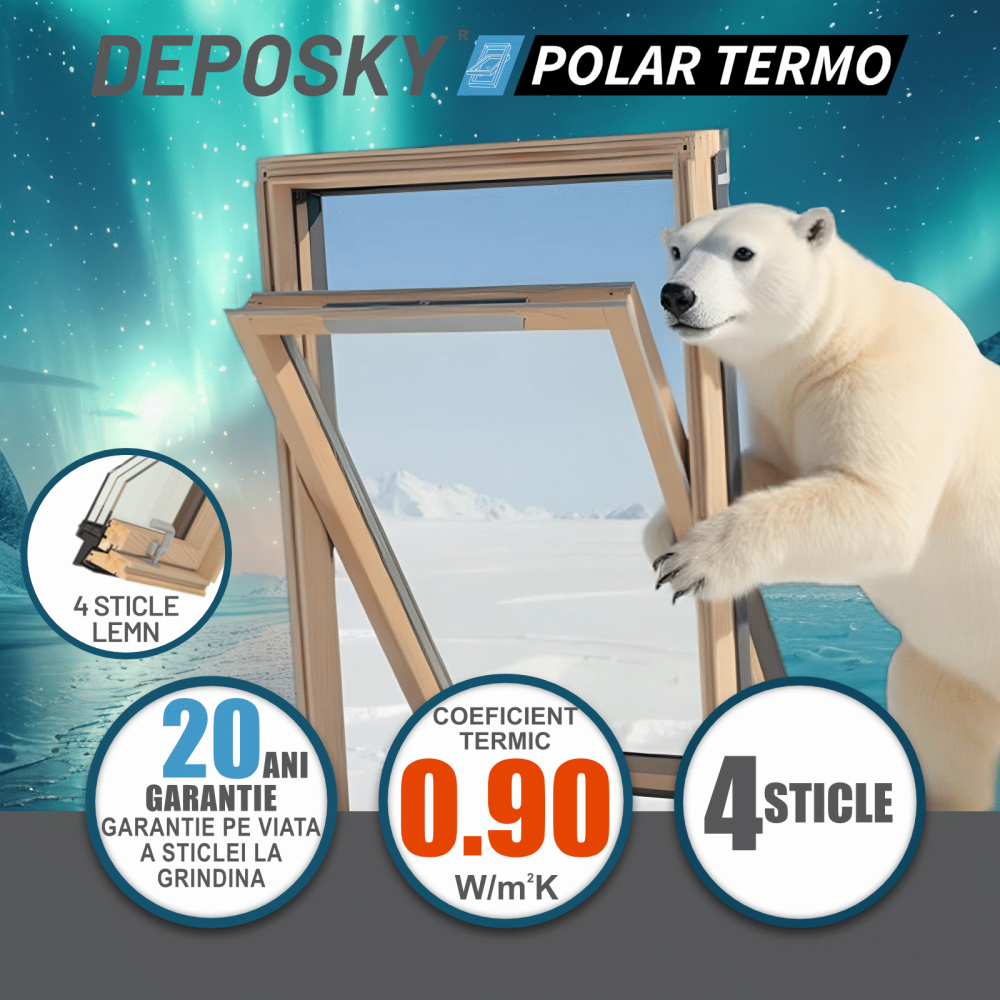 Fereastra mansarda Deposky Energy 4 sticle [2]