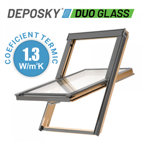 FERESTRE MANSARDA DEPOSKY - Fereastra mansarda DepoSKY DUO Glass B900 2 sticle