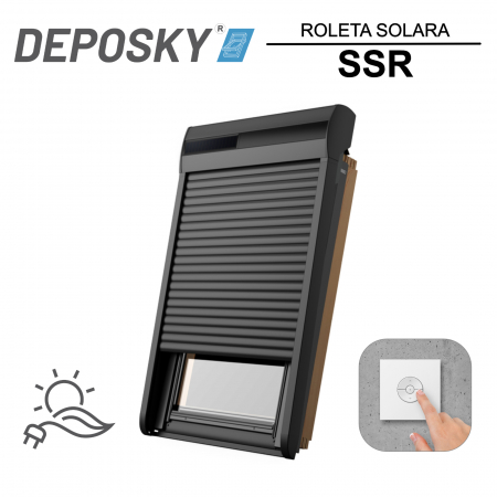 ACCESORII FERESTRE MANSARDA DEPOSKY - DEPOSKY SSR roleta exterioara solara pentru ferestrele de mansarda, din aluminiu, cu rol de protectie la caldura