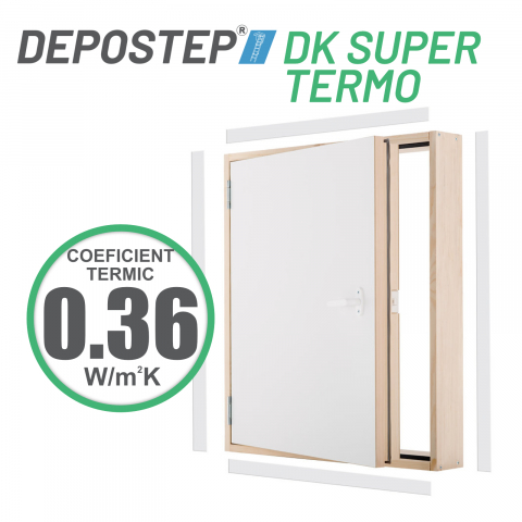Usi vizitare super-termoizolatoare - DEPOSTEP DK SUPER TERMO - usa vizitare perete vertical super termoizolata