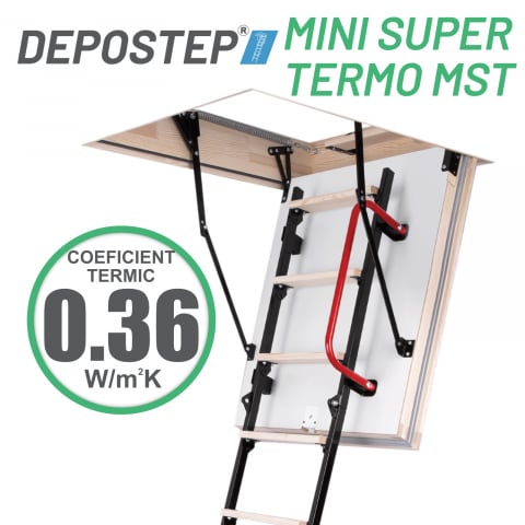 SCARI POD - DEPOSTEP MINI SUPER TERMO MST scara pod metalica cu trepte din lemn