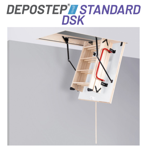 DEPOSTEP STANDARD DSK scara pod mansarda din lemn de pin [5]