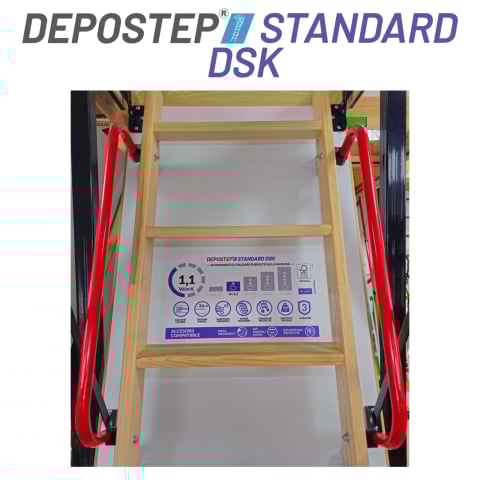 DEPOSTEP STANDARD DSK scara pod mansarda din lemn de pin [3]