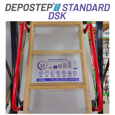 DEPOSTEP STANDARD DSK scara pod mansarda din lemn de pin [3]