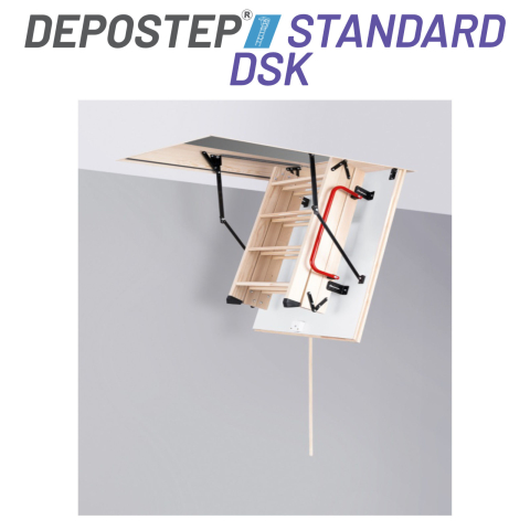DEPOSTEP STANDARD DSK scara pod mansarda din lemn de pin [6]