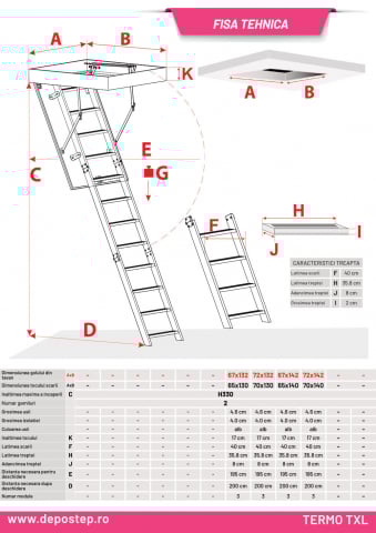 DEPOSTEP TERMO TXL scara pod din lemn pentru incaperi de pana la 330cm [4]