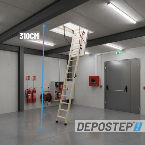 Scara Pod DEPOSTEP ANTIFOC A 45L H310 din lemn, rezistenta la foc 45 de minute [3]