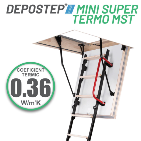 SCARI POD DIN METAL - DEPOSTEP MINI SUPER TERMO MST scara pod metalica cu trepte din lemn
