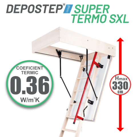 SCARI POD DIN LEMN - DEPOSTEP SUPER TERMO SXL scara pod din lemn supertermoizolata