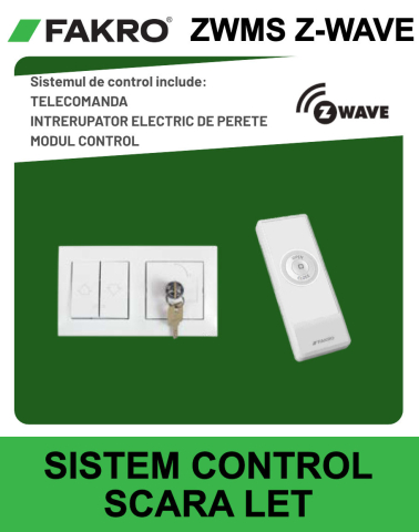 ACCESORII SCARI - Sistem control radio ZWMS Z-Wave pentru scara pod electrica LET