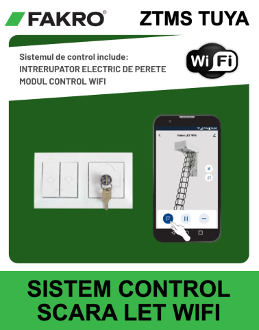 ACCESORII SCARI - Sistem control Wifi scara pod electrica Fakro let