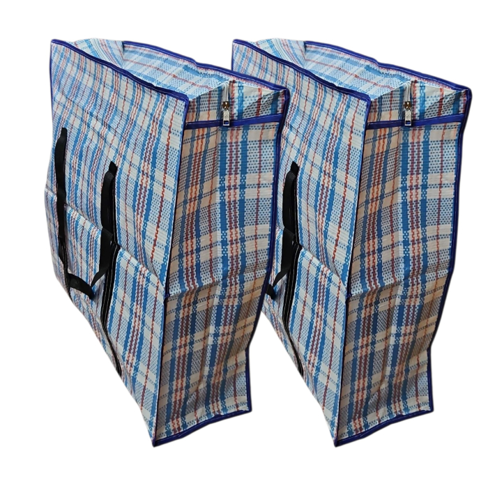 2 sacose rafie mari, cu fermoar, 60X60X20, albastru [2]