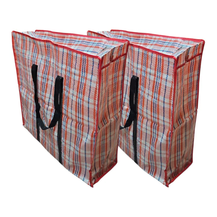 2 sacose rafie mari, cu fermoar, 60X60X20, rosu [1]