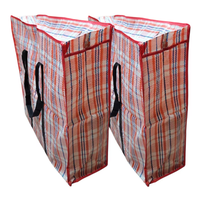 2 sacose rafie mari, cu fermoar, 60X60X20, rosu [2]