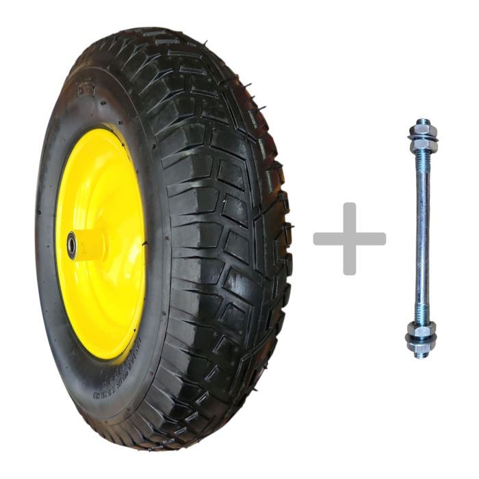 Roata roaba 4.00-8 cu ax inclus [1]